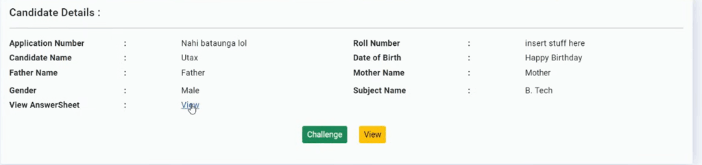 challenge answer key