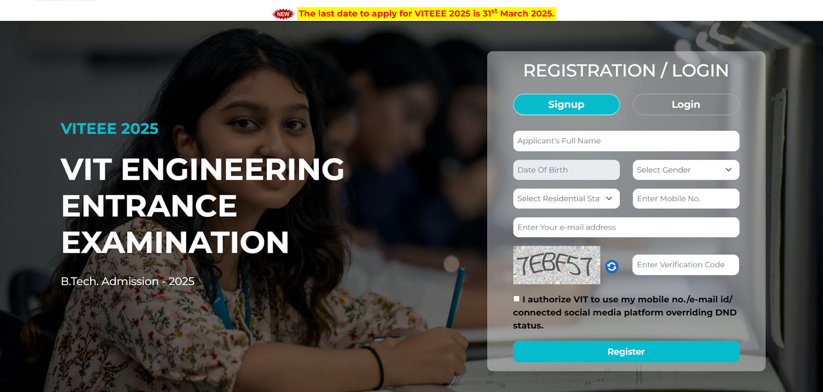 VITEEE 2025 application process