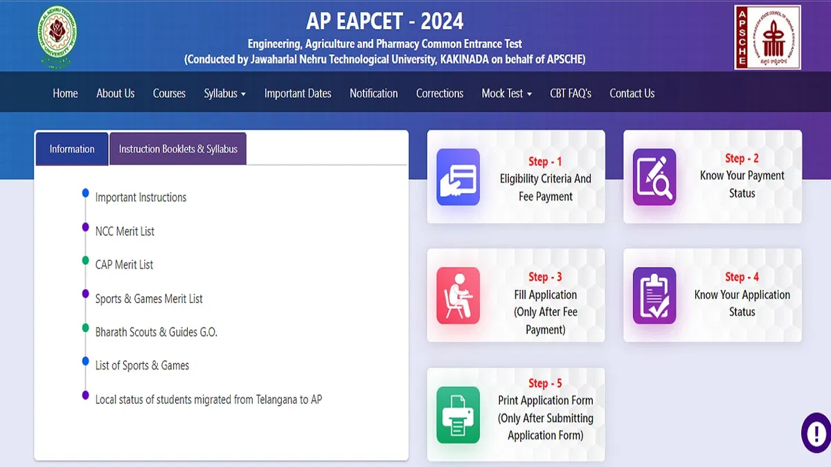 AP EAMCET registration portal