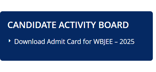 wbjee admit card