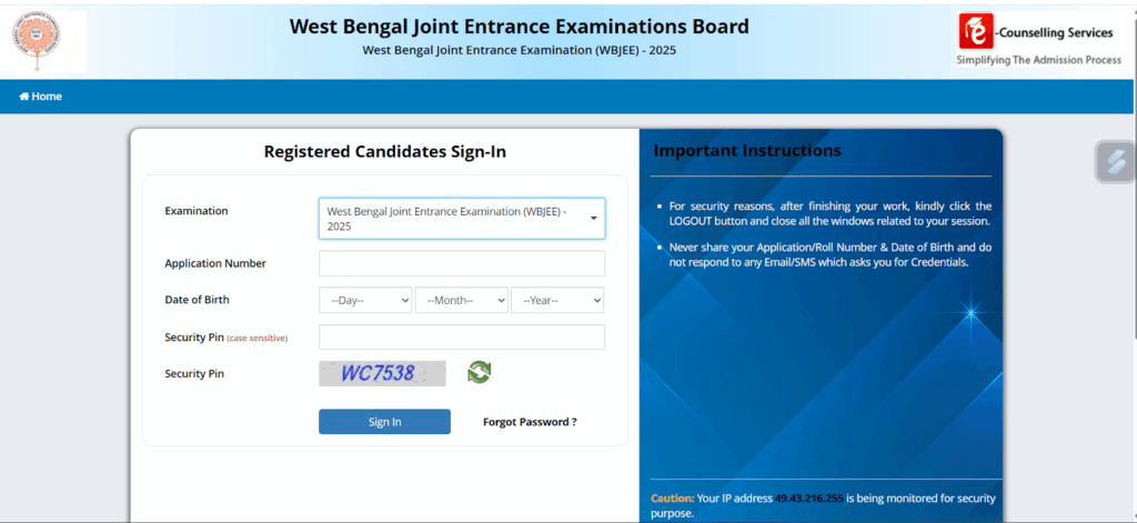 wbjee registered candidates