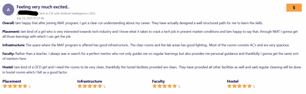 NIAT Vijayawada Reviews